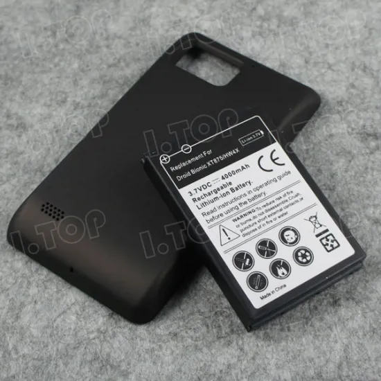 For Motorola Bionic XT875 extended battery with free back cover door ,3.7V 4000mAh, Made in china