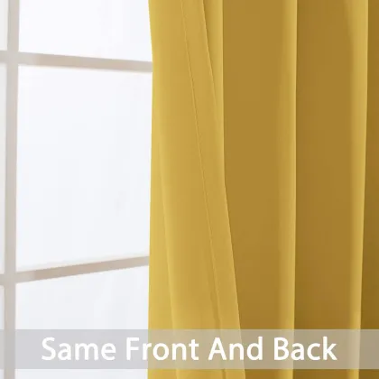 Mustard Yellow Blackout Curtains