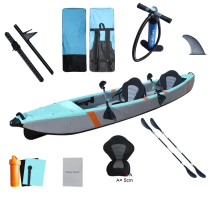 Adjustable Footrest 2-Person Inflatable Tandem Kayak/Canoe