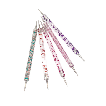 OEM ODM Crystal Manicure Handle Tools - 5 Pcs Nail Art Pen & Brush Set
