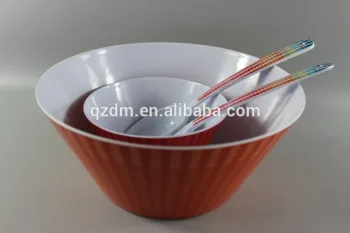 FDA 7pcs Melamine salad Bowl and Spoon set