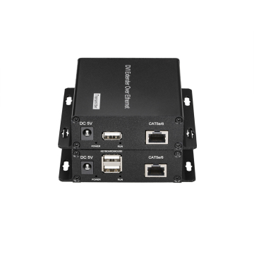 DVI Extender over Single CAT5e/6 with IR/KVM Support for 1080P Resolution