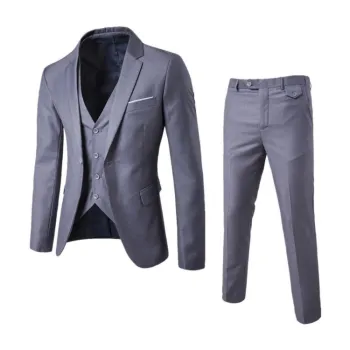 Wholesale Wedding 3PCS men's suits new trend slim fit men's blazer suit for men