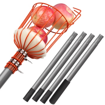Telescopic Fruit Picker with Stainless Steel Pole - 5.5ft Garden Tool for Easy Picking