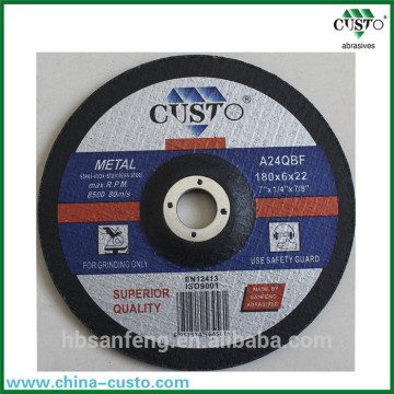 China Supplier Abrasive depressed center grinding wheel t27 180mm