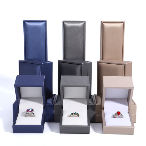 Luxury Leather Ring Necklace Jewelry Packaging Organizer Box