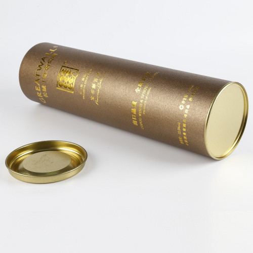 Luxury Paper Foil Stamping Wine Tube Gift Box