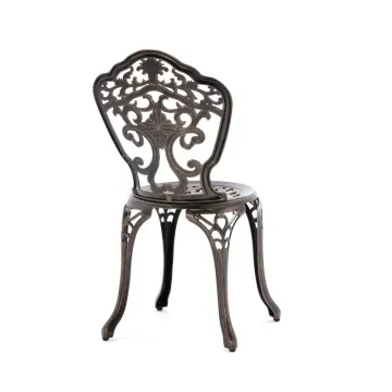 Black Cast Aluminum Patio Furniture Set for Balcony and Garden