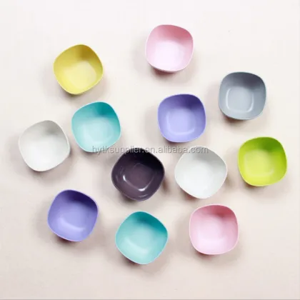 Colorful Small Bamboo Fiber Salad Bowl