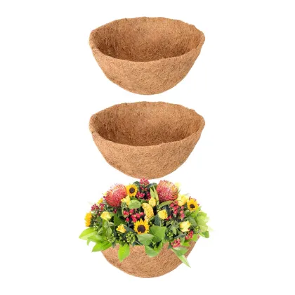 100% Natural Round Coconut Fiber Planter Basket Liners for Hanging Baskets