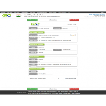 Led-monitor voor Indiase kopersgegevens