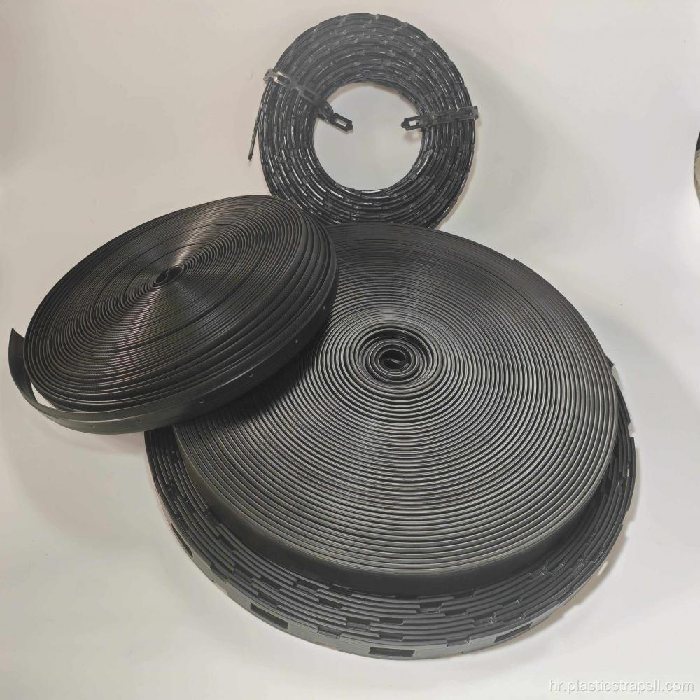 Prilagođeno crno rupano plastično vezanje