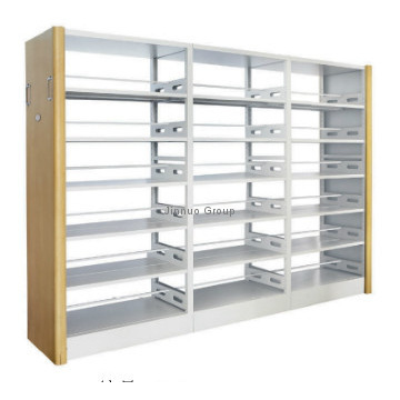 Two sides and dual-post book shelf