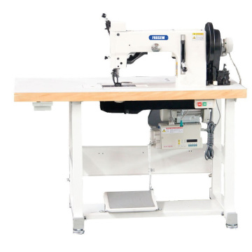 Máquina de coser en zigzag de hilo grueso de dos puntos de alimentación superior e inferior