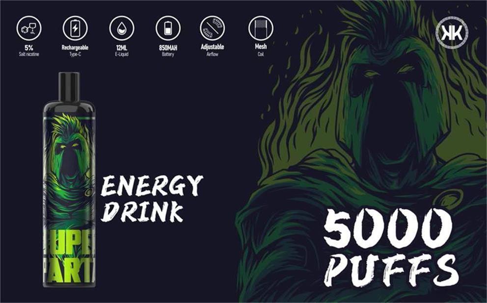 Kk Energy 5000 Puff Shaps нэг удаагийн VAPE-ийн хүчин төгөлдөр ваф и-cig