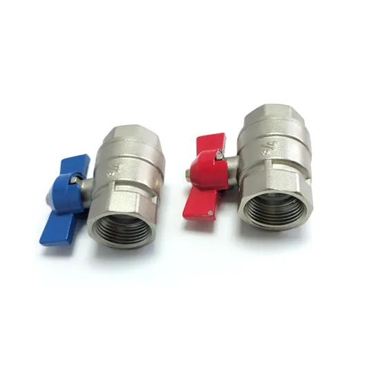 Brass ball valves with butterfly handle