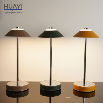 HUAYI Elegant Design Bedside USB Rechargeable Cordless Table Lamp