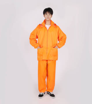 Adult polyester unisex all season outdoor hiking Waterproof customized single person reflective raincoat suit