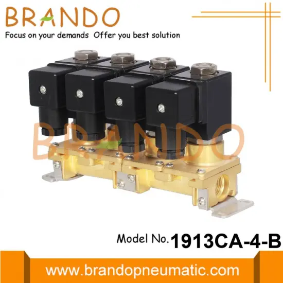 Multi Way Stackable 4 Group Brass Solenoid Valve