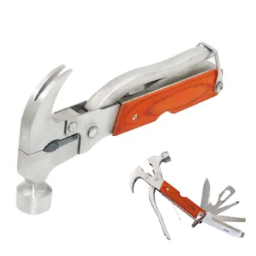 Outdoor Multi-Tool: Folding Hammer, Claw Hammer, and Additional Functions for Versatile Use