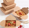 Populär engångsförpackning Kraftpapper Takeaway Lunchbox