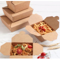 Populäre Einwegverpackungs-Kraftpapier-Lunchbox zum Mitnehmen