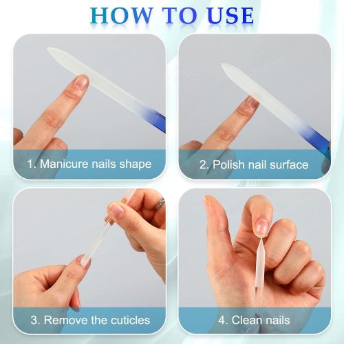 4 Pcs Glass Nail File Set