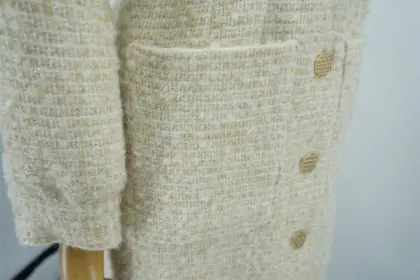ladies coats long sleeve tweed fabric ladies dress