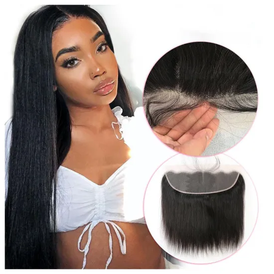 Wholesale Brazilian HD Lace Frontal Hair With 40Inch Bundles Virgin Cuticle Aligned Human Hair 13by4 Lace Frontal Hair Extension