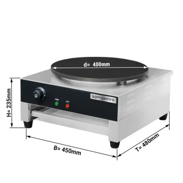 Countertop LPG Gas Crepe Maker Fast Food Machines Commercial Two Plates Cast Iron Pancake Machine for Sale Cgk40-1