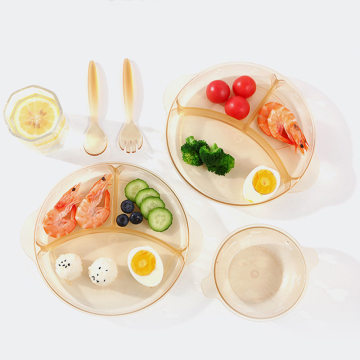 Compact Circular Bento Box with Divided Compartments for Office and Students
