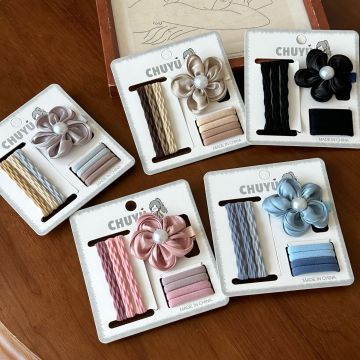 8pcs Υψηλή ελαστικότητα Τις και κλιπ λουλουδιών - απαλή στα μαλλιά για παιδιά και ενήλικες