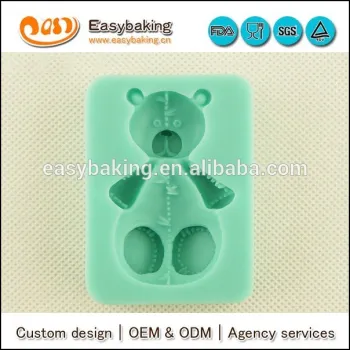 Lovely Teddy bear Silicone Molds for fondant