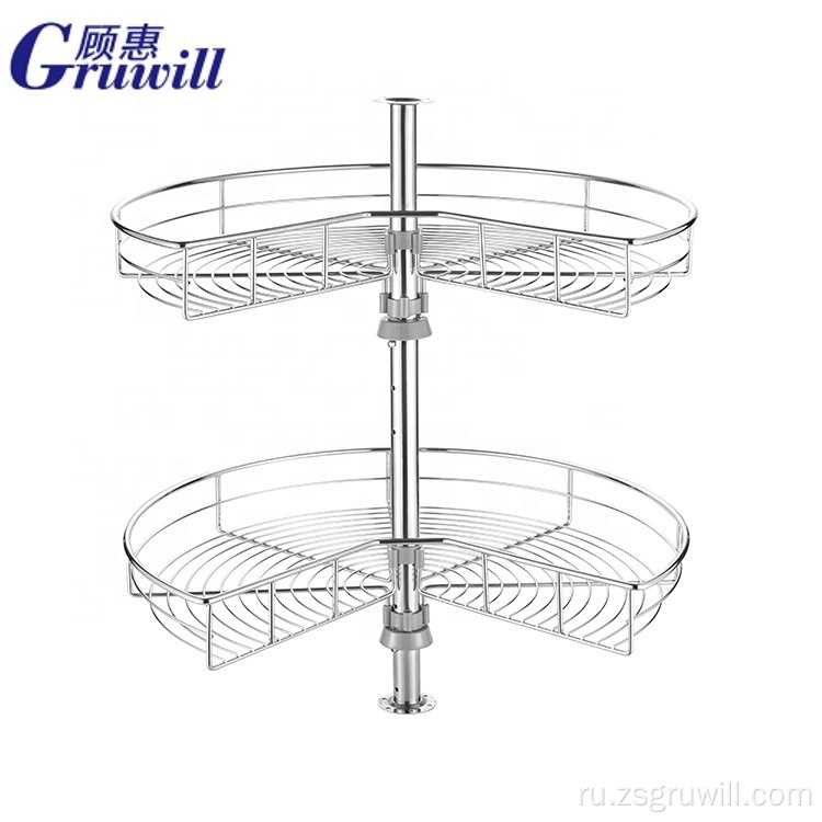 Кухня 270 градусов вращающаяся магическая угловая корзина для хранения хранения