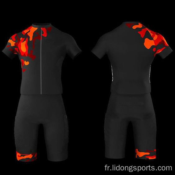 Sport personnalisé Sport Bicycle à manches courtes Cycling Jersey