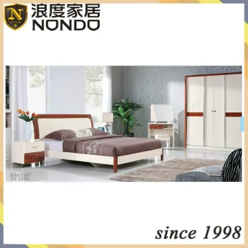 Teak wood home furniture king size bed design 5204