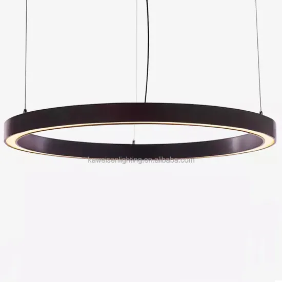 Customizable Black Ring-Shaped Large Curve Linear LED Pendant Lamp with Circular Oval Design: A Modern Circle Chandelier