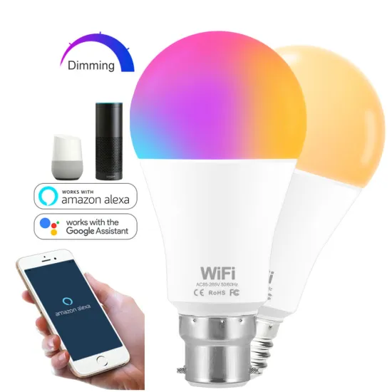 Smart WiFi Bulb with Speaker, RGB, Dimmable, Compatible with Alexa, Google Home, HomeKit, and Siri Voice Control (B22/E27), 15W, AC 110V/220V