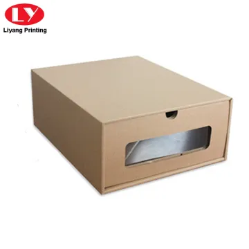 Natural Brown Kraft Paper Shoe Pacakging Box