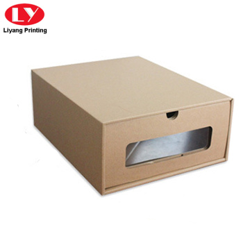 Natural Brown Kraft Paper Shoe Pacakging Box