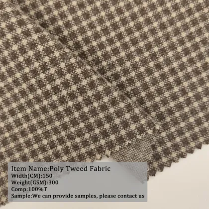 Wholesale Polyester Knitted Tweed Fabric 300GSM