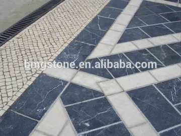 Light Grey Mixed with Dark Grey Granite Cobble
