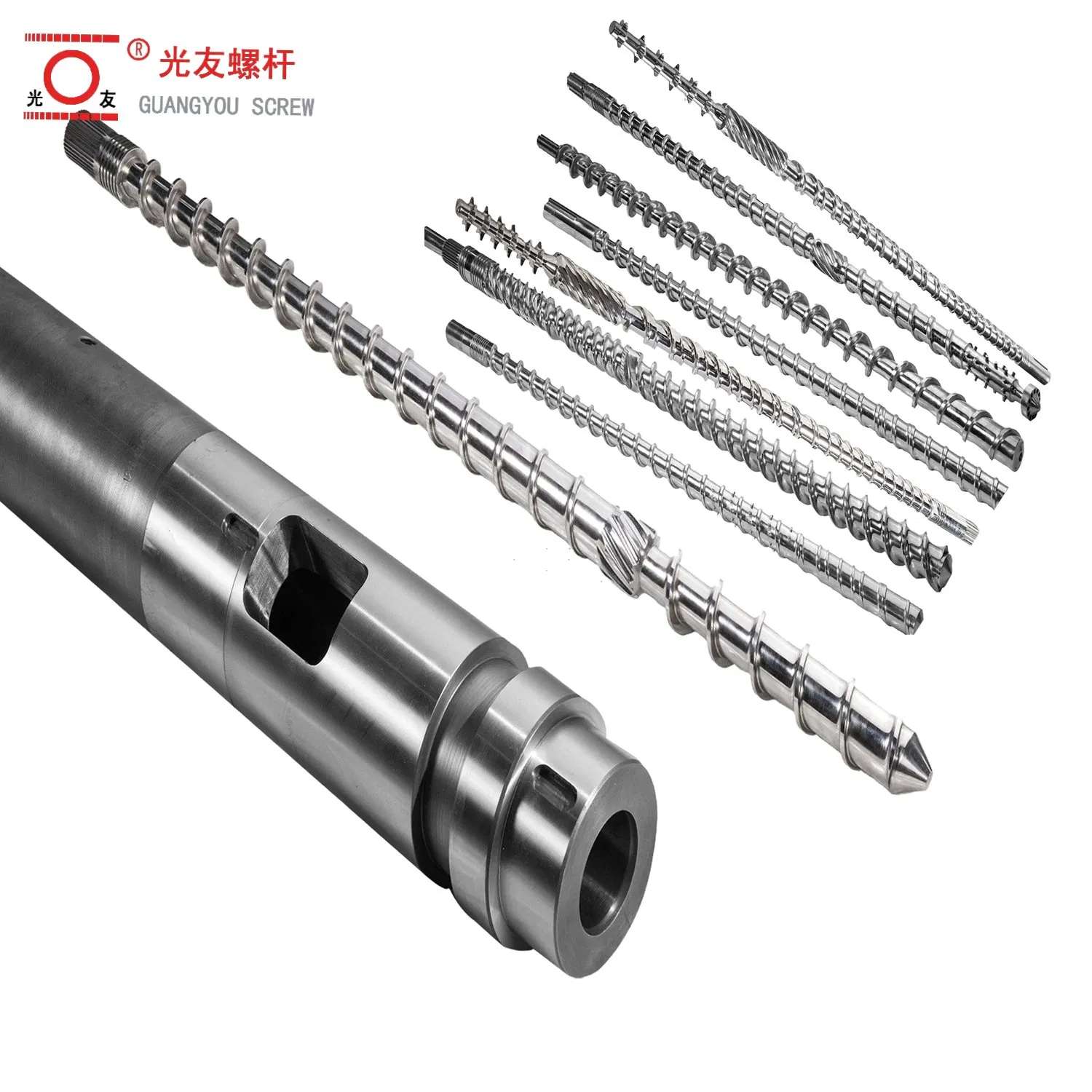 Krauss maffei kmd nitrided long-life wear-resistant wpc extruder screw at bariles