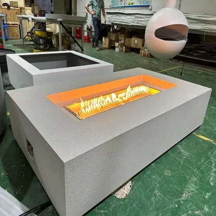 Smokeless Alcohol Bio Ethanol Stove Concrete Outdoor Indoor Fire Bowl Fire Pit