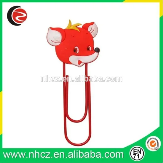 Red Fox Shaped Soft PVC Bookmark