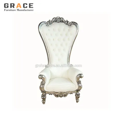 Elegant Purple High Back King's Throne Chair - Royal Luxury Design
