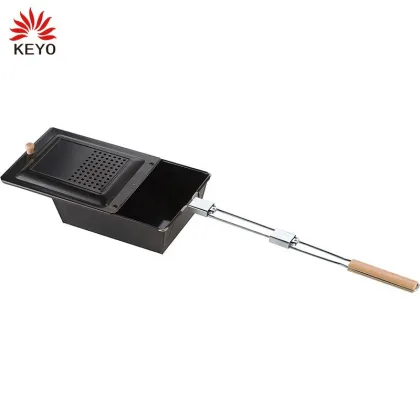 Camp Chef Popcorn Maker Sliding Lid Removable Handle Camping BBQ Popcorn Pans Non-Stick Corn Popcorn Popper Grill Accessories