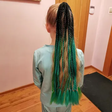 ponytail hair extensions false overhead tail with rubber elastic band  braiding rainbow hairpiece Pigtail synthetic