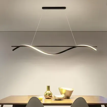 Modern Simple LED Chandelier Lights for Dining Room and Living Room