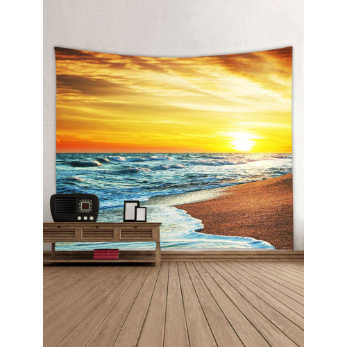 Tapestry Wall Hanging Sea Wave Sea Coast Beach Series Tapestry Sunrise Sunset Tapestry for Bedroom Home Dorm Decor